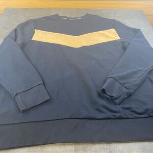 Shaquille O’Neal Men's Classic Black & Tan Crewneck Sweater Size 2 XL